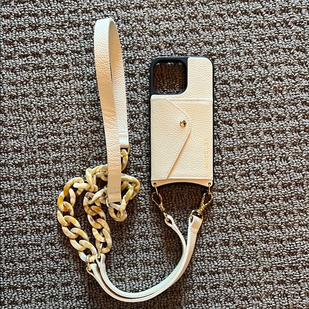 Bandolier White Phone Case with Strap